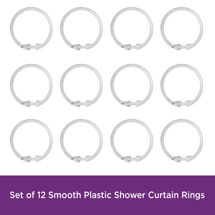 Wayfair Basics® Brune Round Plastic Shower Curtain Rings & Reviews